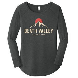 Death Valley National Park California Retro Sunset Hiking Women's Perfect Tri Tunic Long Sleeve Shirt