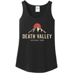 Death Valley National Park California Retro Sunset Hiking Ladies Essential Tank