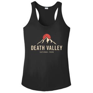 Death Valley National Park California Retro Sunset Hiking Ladies PosiCharge Competitor Racerback Tank