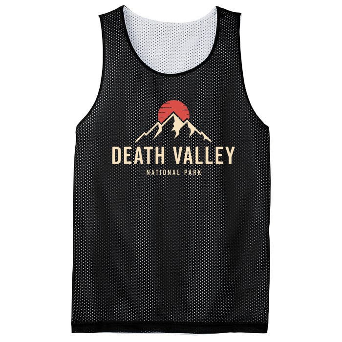 Death Valley National Park California Retro Sunset Hiking Mesh Reversible Basketball Jersey Tank