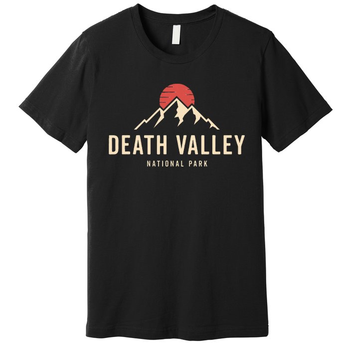 Death Valley National Park California Retro Sunset Hiking Premium T-Shirt