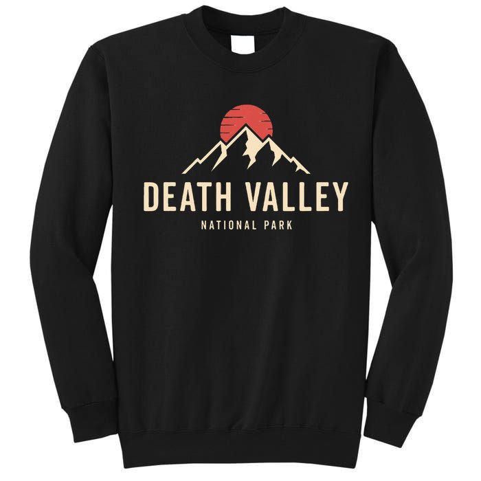 Death Valley National Park California Retro Sunset Hiking Tall Sweatshirt