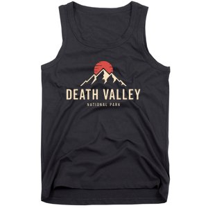 Death Valley National Park California Retro Sunset Hiking Tank Top