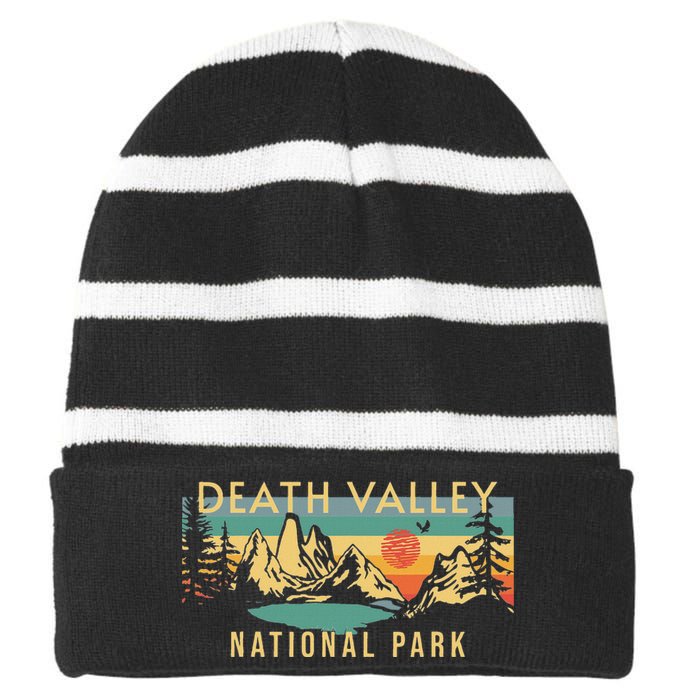 Death Valley National Park Striped Beanie with Solid Band