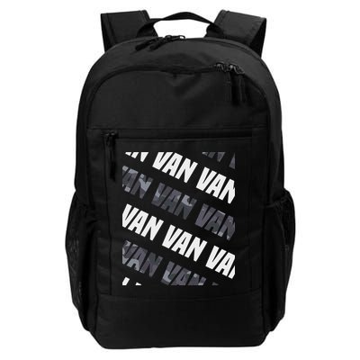Diagonal Van Pattern Design Gift Grey Camouflage Print Daily Commute Backpack