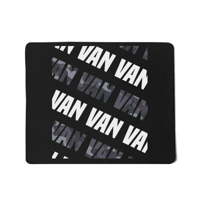 Diagonal Van Pattern Design Gift Grey Camouflage Print Mousepad