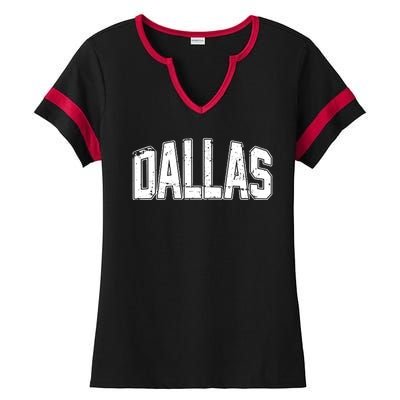 Dallas Vintage Retro Ladies Halftime Notch Neck Tee