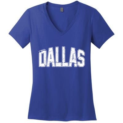 Dallas Vintage Retro Women's V-Neck T-Shirt