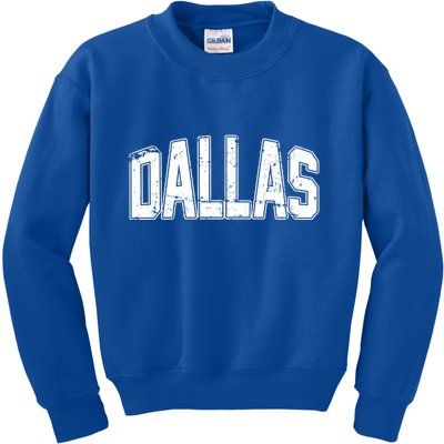 Dallas Vintage Retro Kids Sweatshirt