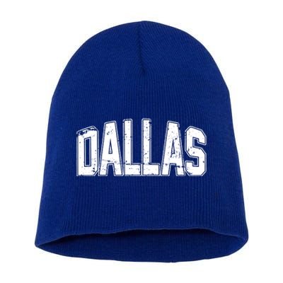 Dallas Vintage Retro Short Acrylic Beanie