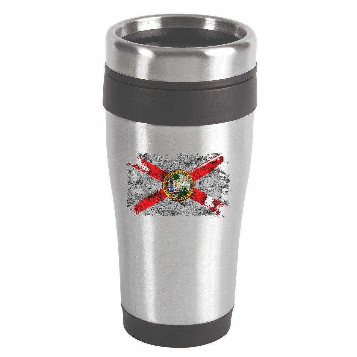 Distressed Vintage Retro Usa Patriotic Fl State Florida Flag 16oz Travel Tumbler