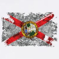 Distressed Vintage Retro Usa Patriotic Fl State Florida Flag Toddler T-Shirt