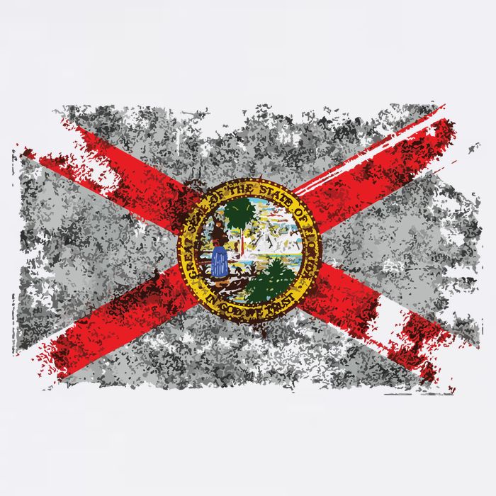 Distressed Vintage Retro Usa Patriotic Fl State Florida Flag Toddler T-Shirt