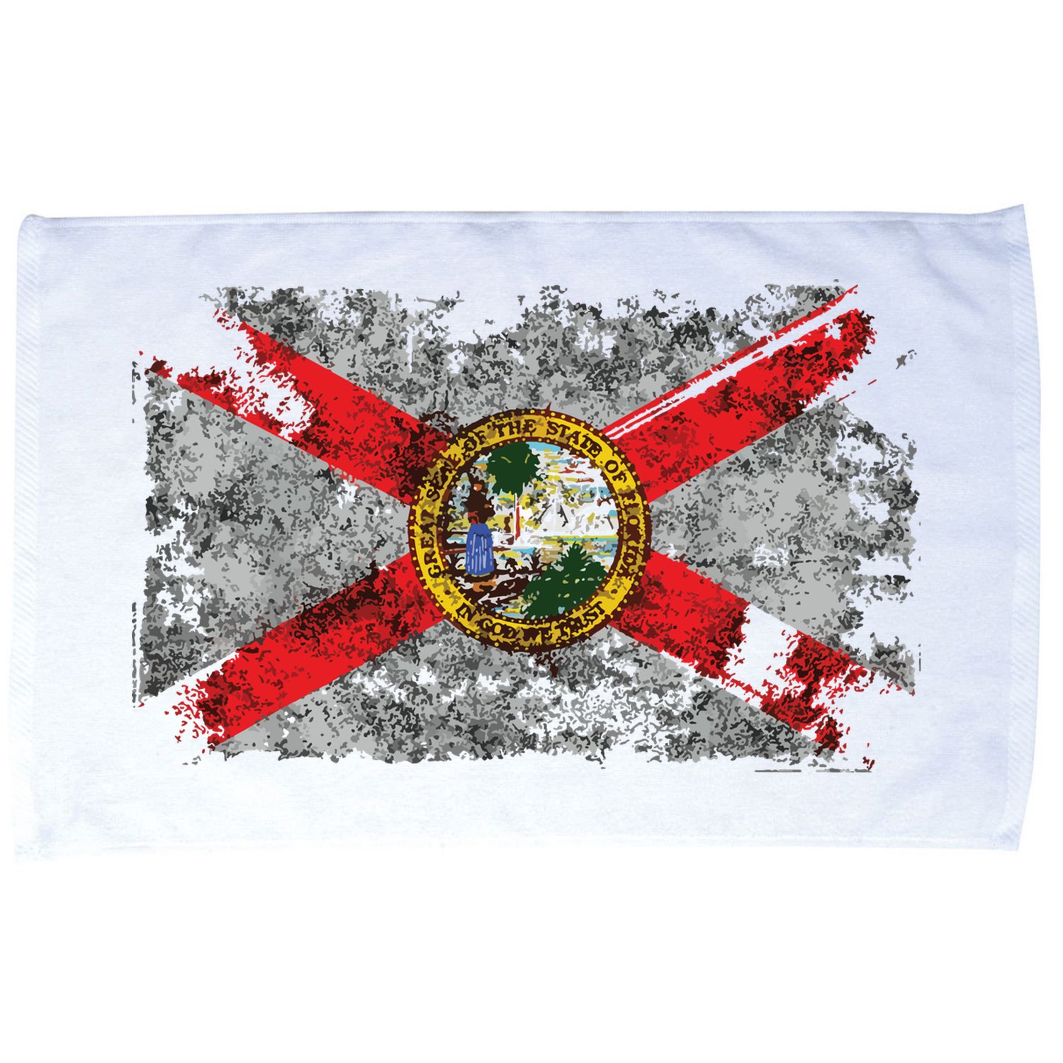 Distressed Vintage Retro Usa Patriotic Fl State Florida Flag Microfiber Hand Towel