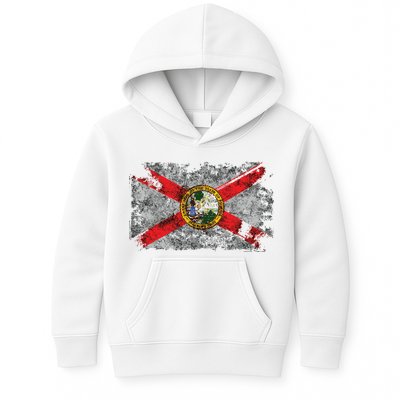 Distressed Vintage Retro Usa Patriotic Fl State Florida Flag Kids Hoodie