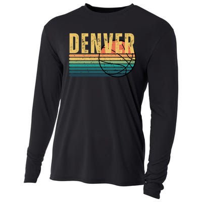 Denver Vintage Retro Cooling Performance Long Sleeve Crew