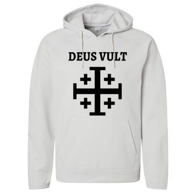 Deus Vult Roman Catholic Performance Fleece Hoodie