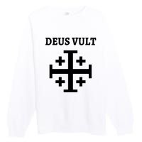 Deus Vult Roman Catholic Premium Crewneck Sweatshirt