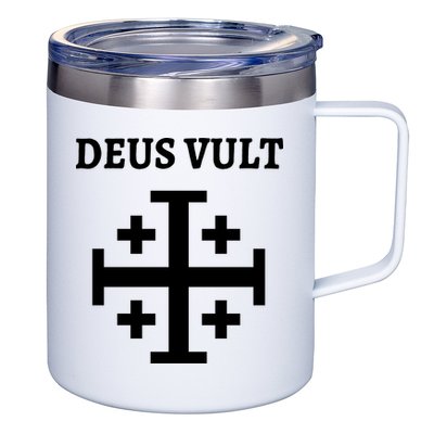Deus Vult Roman Catholic 12oz Stainless Steel Coffee Mug