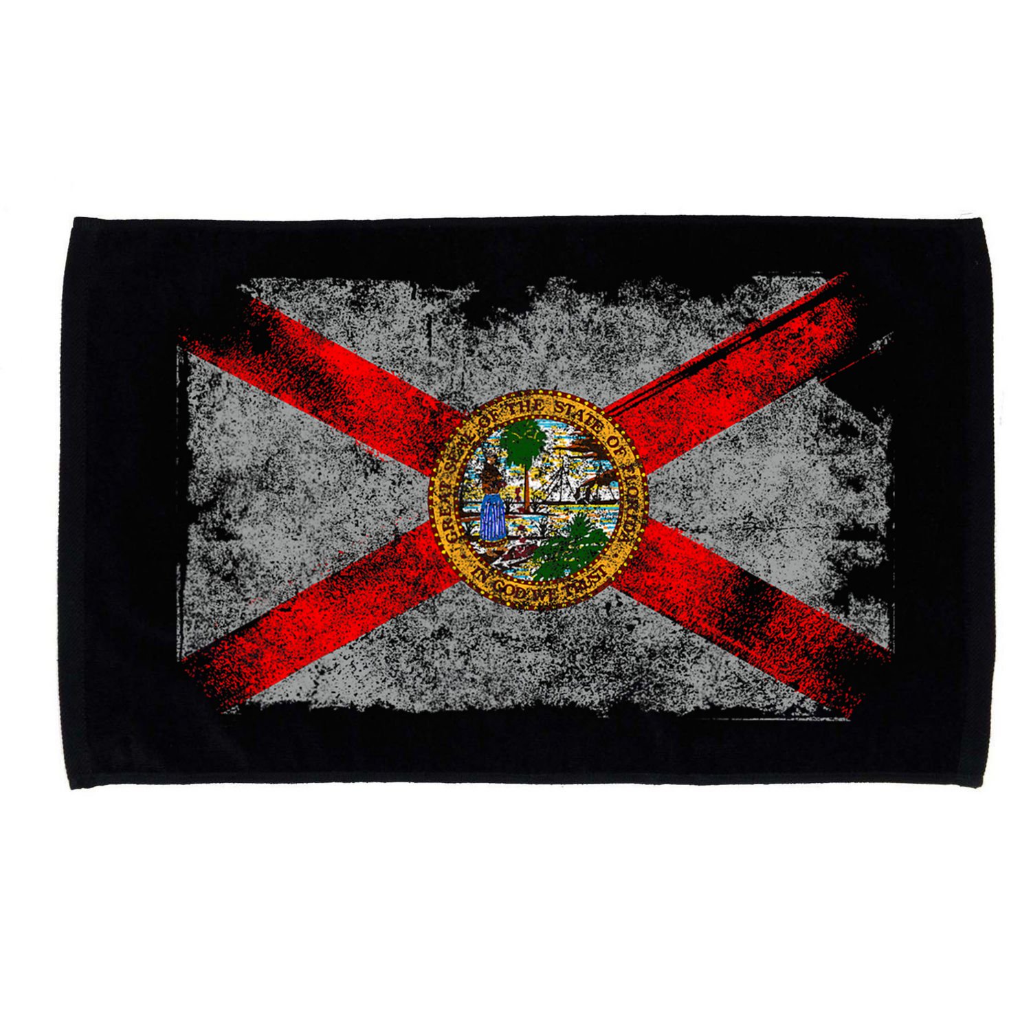 Distressed Vintage Retro Usa Patriotic Fl State Florida Flag Microfiber Hand Towel