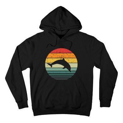 Dolphin Vintage Retro Sunset Tees 60s 70s Style Hoodie