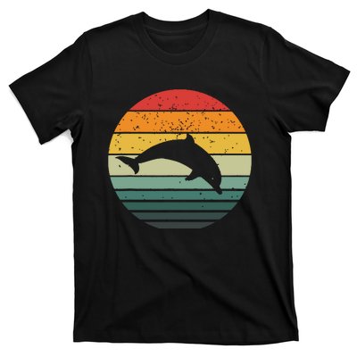 Dolphin Vintage Retro Sunset Tees 60s 70s Style T-Shirt