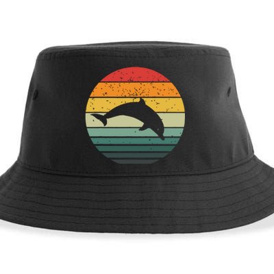 Dolphin Vintage Retro Sunset Tees 60s 70s Style Sustainable Bucket Hat