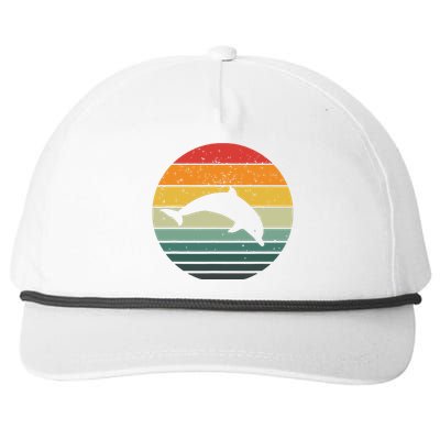 Dolphin Vintage Retro Sunset Tees 60s 70s Style Snapback Five-Panel Rope Hat