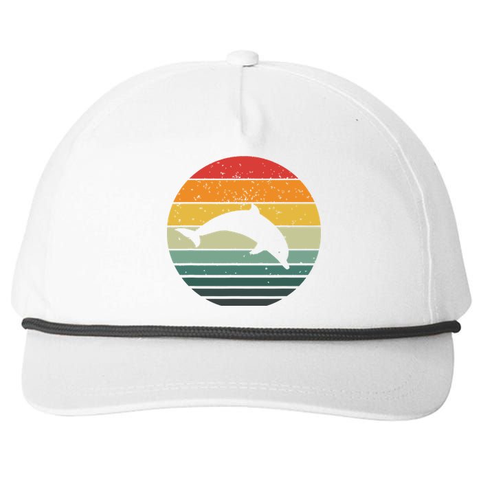 Dolphin Vintage Retro Sunset Tees 60s 70s Style Snapback Five-Panel Rope Hat