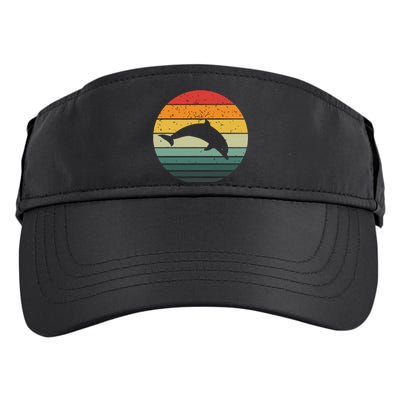 Dolphin Vintage Retro Sunset Tees 60s 70s Style Adult Drive Performance Visor