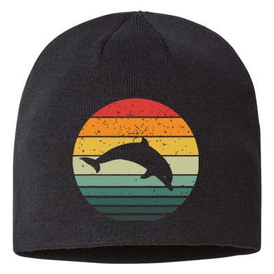 Dolphin Vintage Retro Sunset Tees 60s 70s Style Sustainable Beanie