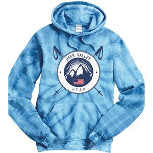 Deer Valley Ski Skiing Snow Utah Tie Dye Hoodie