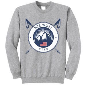 Deer Valley Ski Skiing Snow Utah Tall Sweatshirt