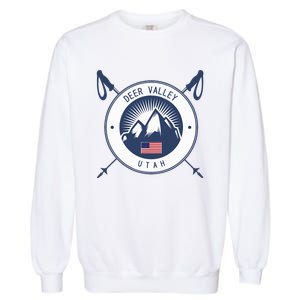 Deer Valley Ski Skiing Snow Utah Garment-Dyed Sweatshirt