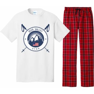 Deer Valley Ski Skiing Snow Utah Pajama Set