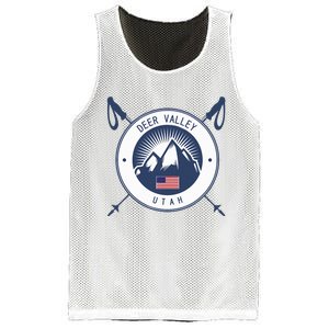 Deer Valley Ski Skiing Snow Utah Mesh Reversible Basketball Jersey Tank