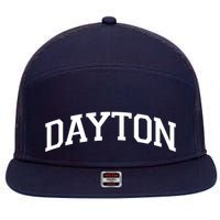 Dayton Varsity Style Logo 7 Panel Mesh Trucker Snapback Hat