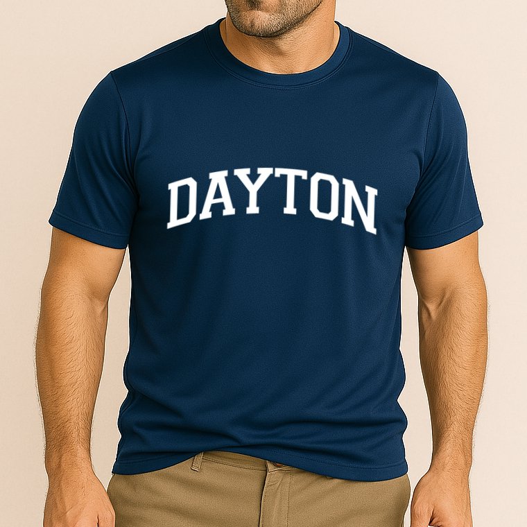 Dayton Varsity Style Logo Cooling Performance Crew T-Shirt