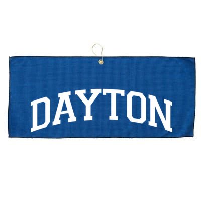 Dayton Varsity Style Logo Large Microfiber Waffle Golf Towel