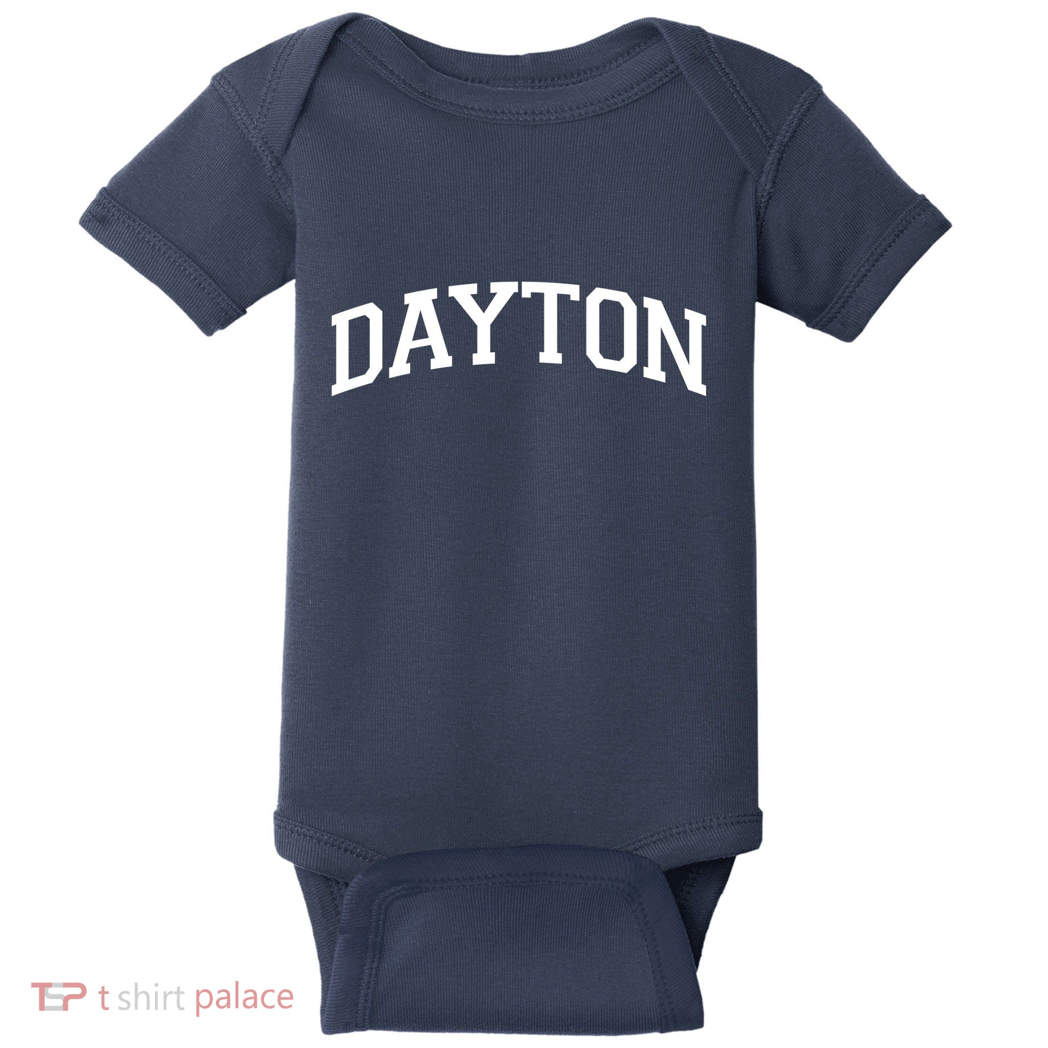 Dayton Varsity Style Logo Baby Bodysuit