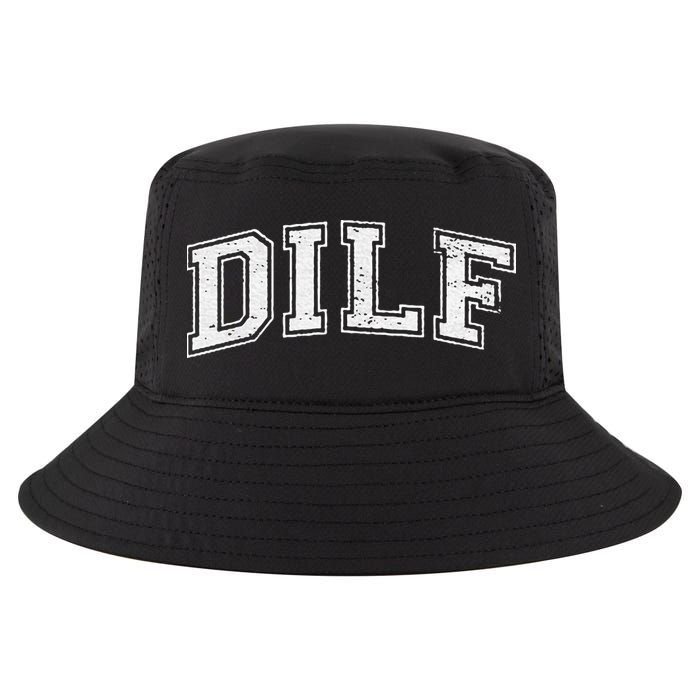 Dilf Varsity Style Dad Older More Mature Cool Comfort Performance Bucket Hat