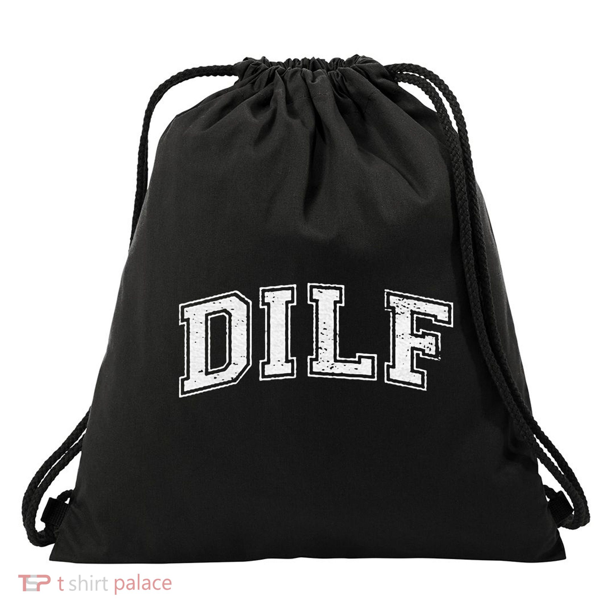 Dilf Varsity Style Dad Older More Mature Drawstring Bag