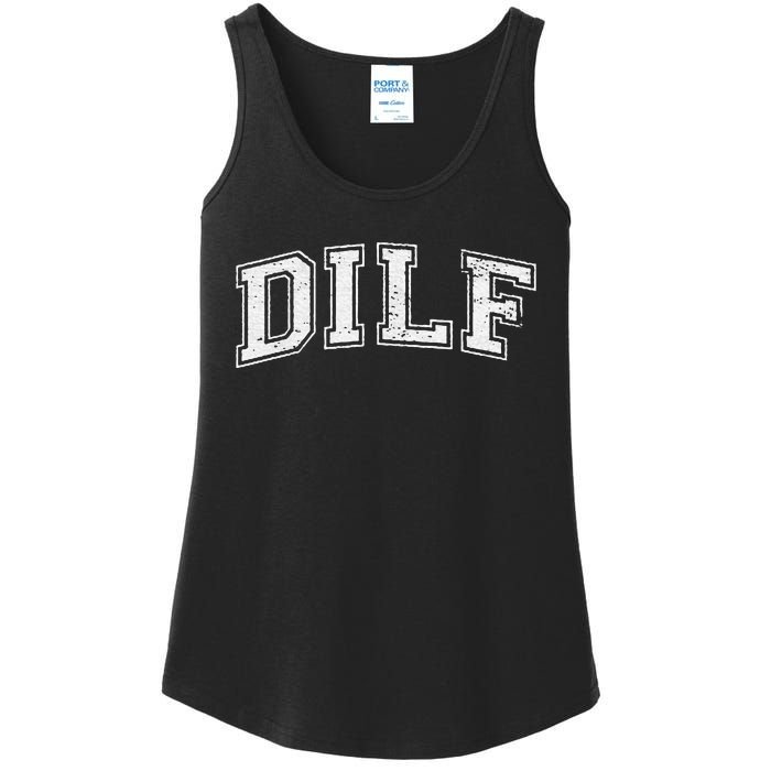 Dilf Varsity Style Dad Older More Mature Ladies Essential Tank