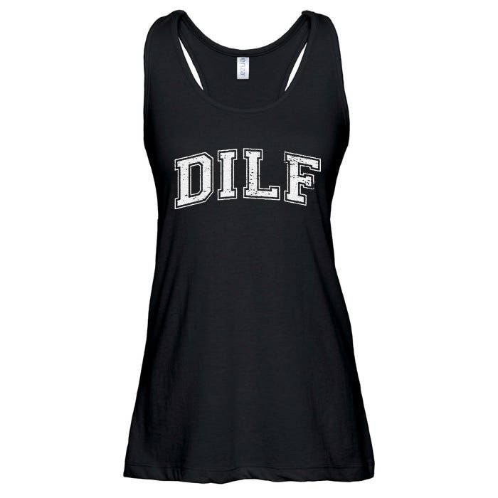 Dilf Varsity Style Dad Older More Mature Ladies Essential Flowy Tank