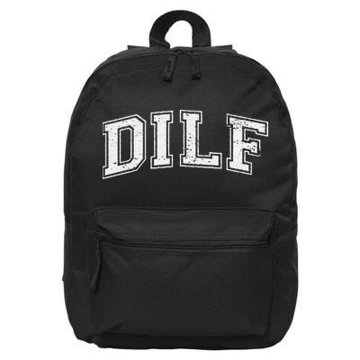 Dilf Varsity Style Dad Older More Mature 16 in Basic Backpack