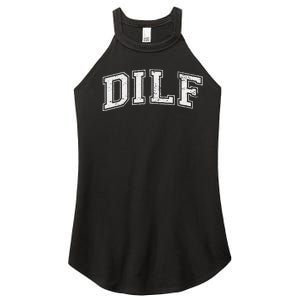 Dilf Varsity Style Dad Older More Mature Women's Perfect Tri Rocker Tank