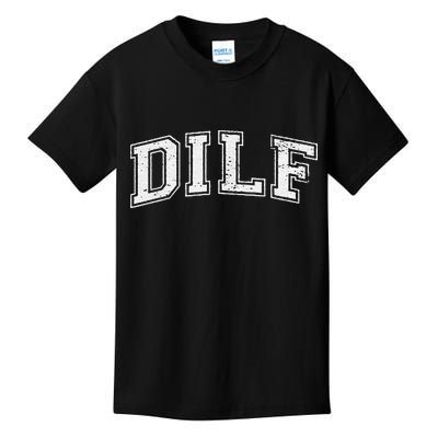 Dilf Varsity Style Dad Older More Mature Kids T-Shirt