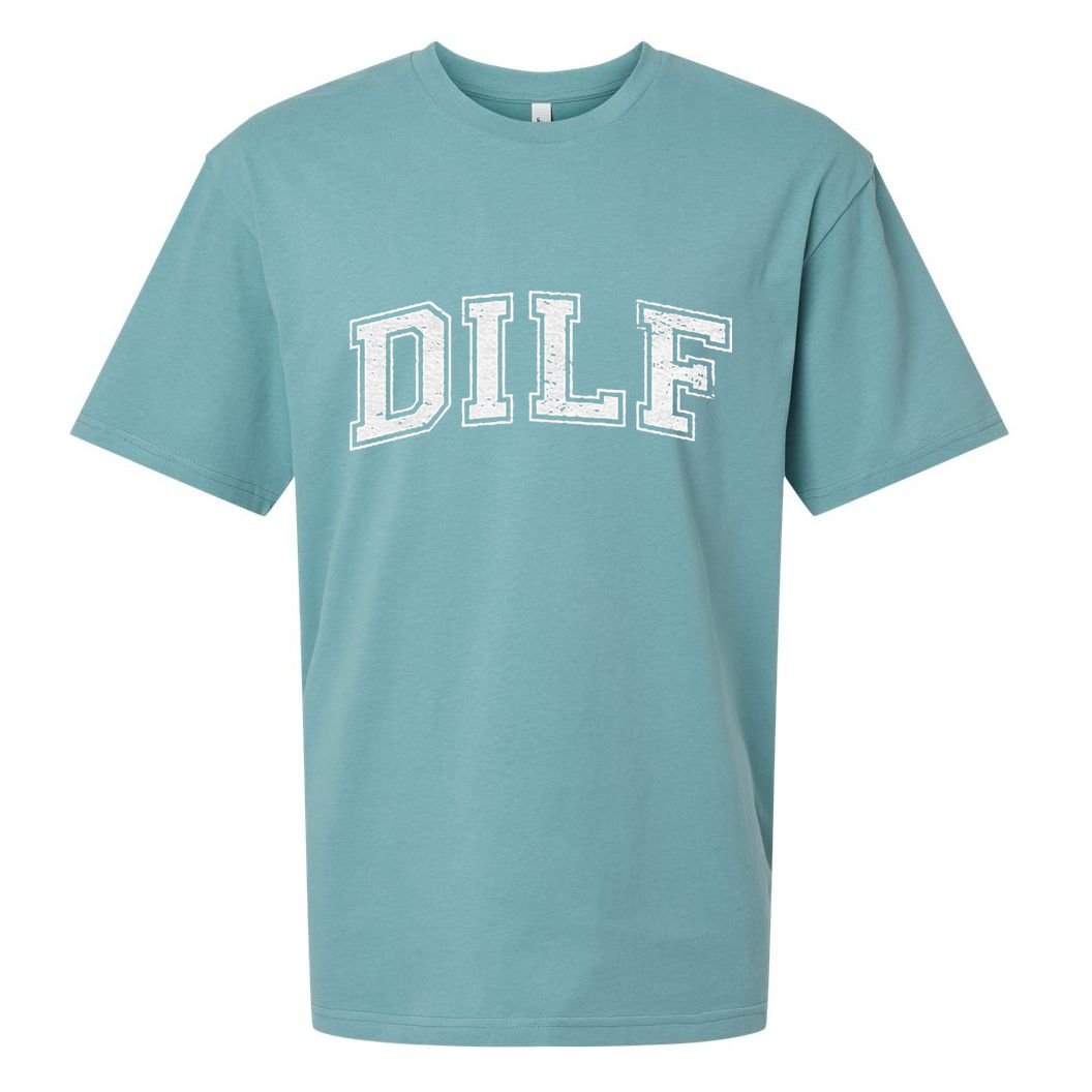 Dilf Varsity Style Dad Older More Mature Sueded Cloud Jersey T-Shirt