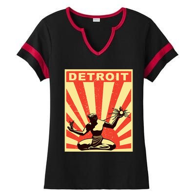 Detroit Vintage Spirit Of Detroit Ladies Halftime Notch Neck Tee