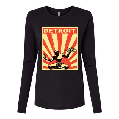 Detroit Vintage Spirit Of Detroit Womens Cotton Relaxed Long Sleeve T-Shirt